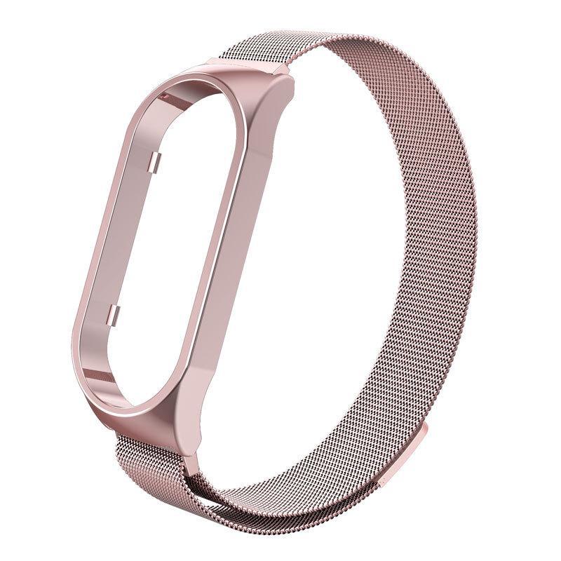 Xiaomi Mi Band 7 Миланский магнитный металлический ремешок и защитный чехол из нержавеющей стали