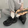 Ретро кроссовки для папы летние на толстой подошве увеличивающие рост универсальные повседневные спортивные женские сетчатые черные повседневные мужские