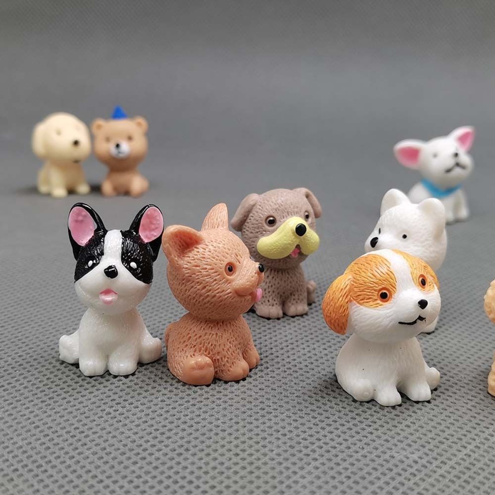 Realistic Mini Resin Dogs Home Decor Dog Ornaments Puppy Miniature Figurines Terrarium Crafts