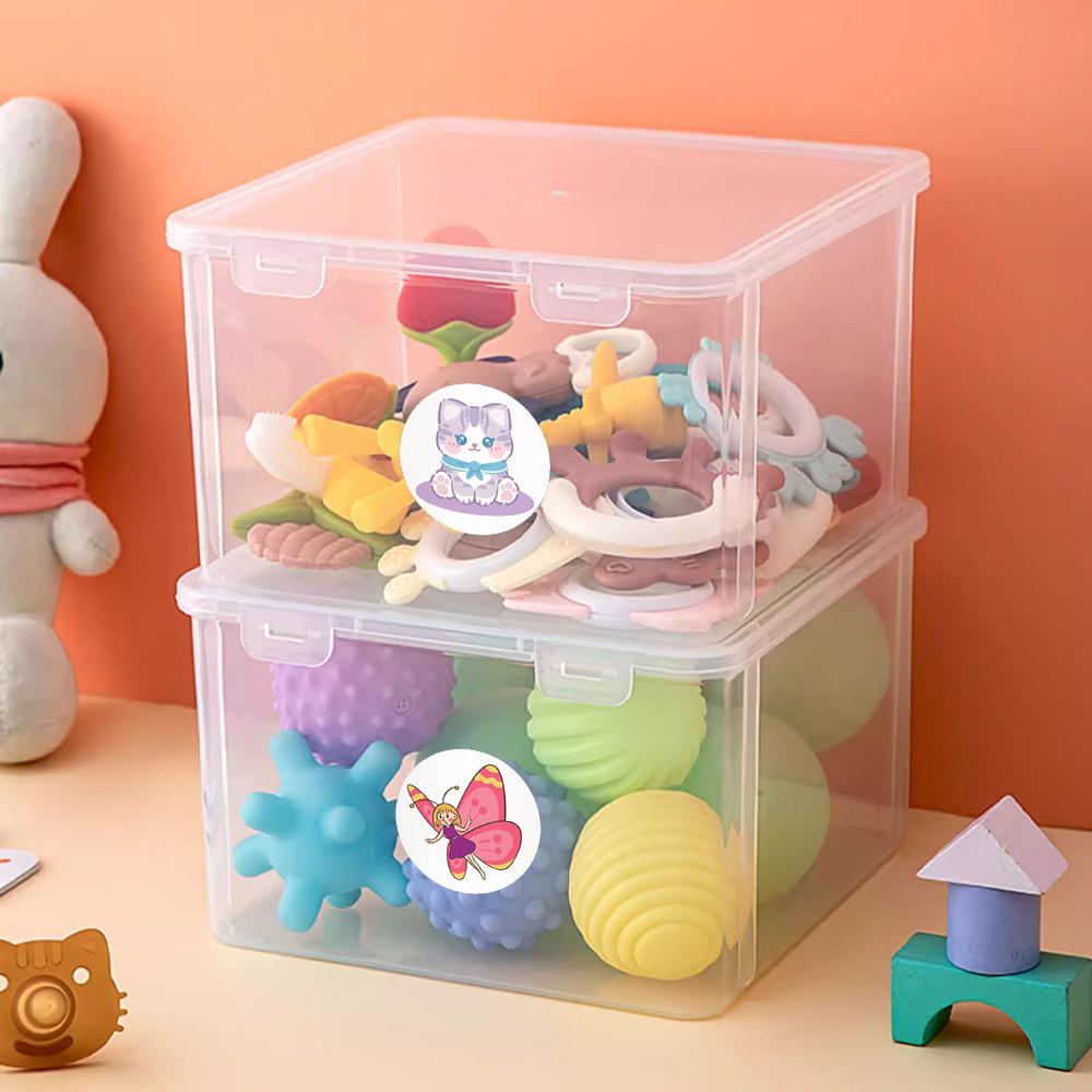 100-500 шт., милая наклейка с героями мультфильмов, поощрительная наклейка для детей, подарок на день рождения/праздник, вечеринка, герметичная упаковка, декор, этикетки