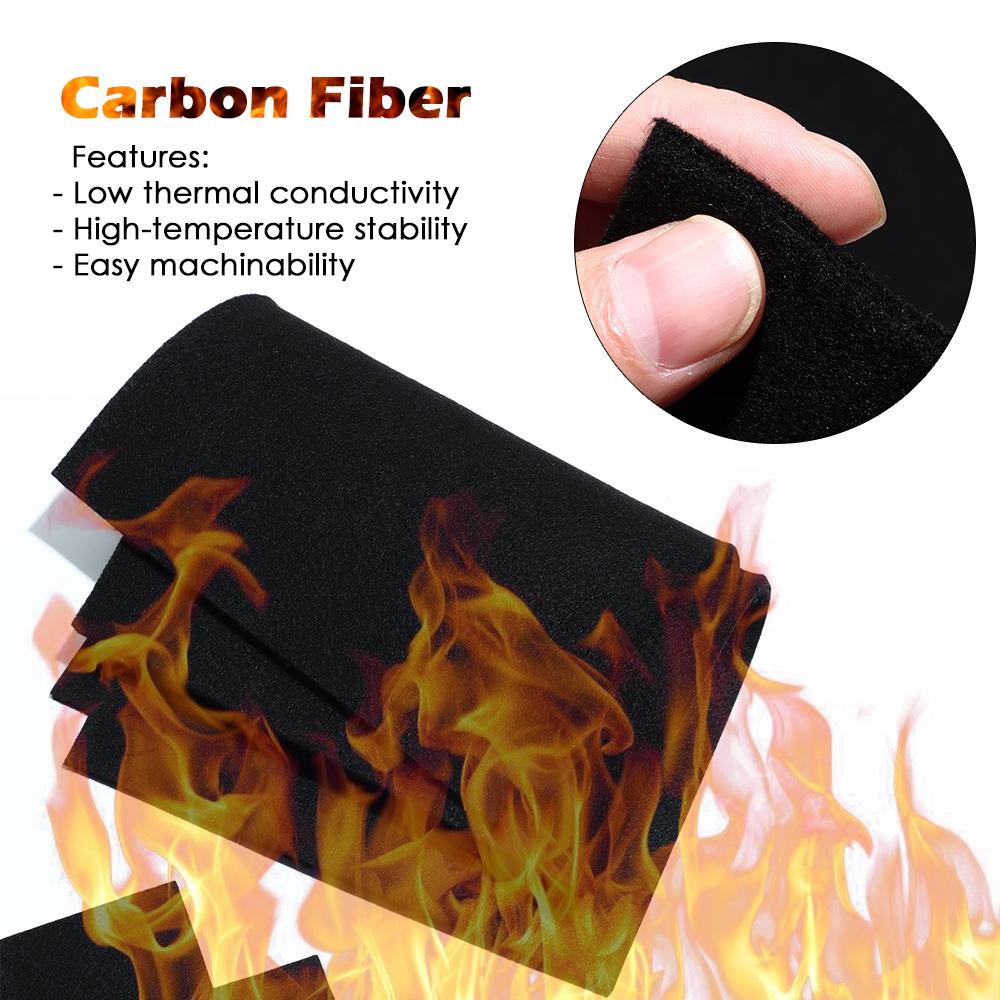 300*200mm High Temp Protective Sheet Torch Shield Pack Welding Protective Blanket Graphite Felt