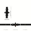 100pcs 4/7 Dual Hook Micro Irrigation Barbed Connectors For Garden Field Watering Gardening Accessories