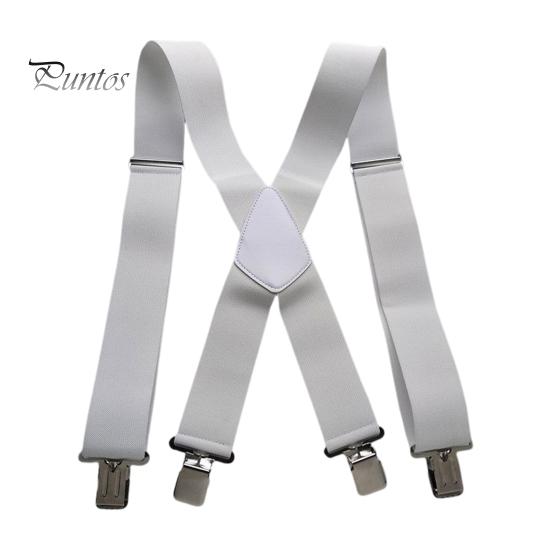 Мужские подтяжки, высокоэластичные, регулируемые, 4 прочных зажима, X сзади, нескользящее украшение, удобные в ношении, широкие мужские подтяжки для брюк, модный аксессуар