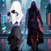 Киберпанк-плащ с капюшоном для Хэллоуина и средневековых ролевых игр
