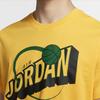 Футболка с логотипом Air Jordan с круглым вырезом и короткими рукавами, мужские топы, желтый CT2001-741