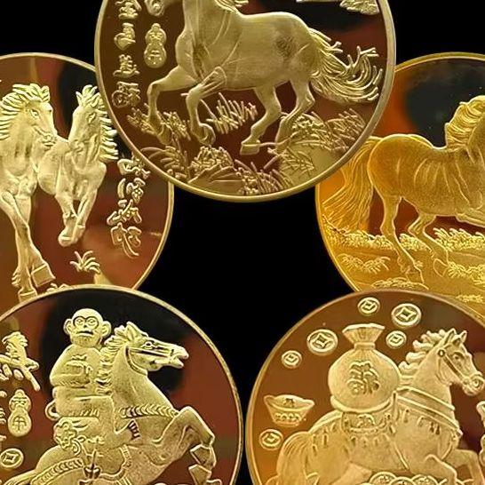 2026 New Year Souvenir 40mm Chinese Coins Lucky Animal Horse Collectible Coins Metal Collection Home Decorations