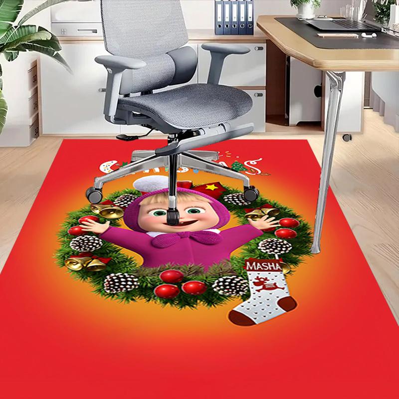 1 шт. Рождественский коврик для пола Маша, очень большой, нескользящий, для офиса, семьи, спальни, студии, ковер большого размера, ковер для помещений