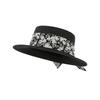 New French Celebrity Flat Top Hat Women's Summer Elegant Ribbon Straw Hat Sunscreen Sun Hat Tide