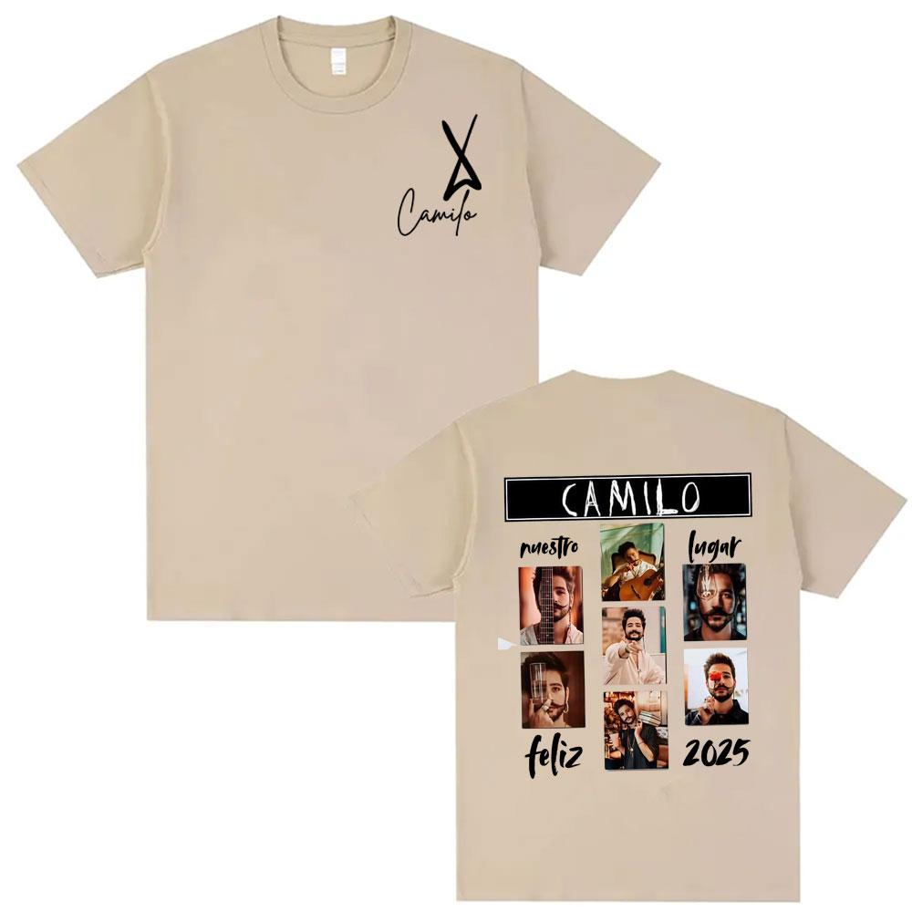 Singer Camilo La Tribu Album 2025 Cover T Shirts Unisex Women Vintage Hip Hop Trending Tshirt Oversized Loose Short Sleeve T Shirt