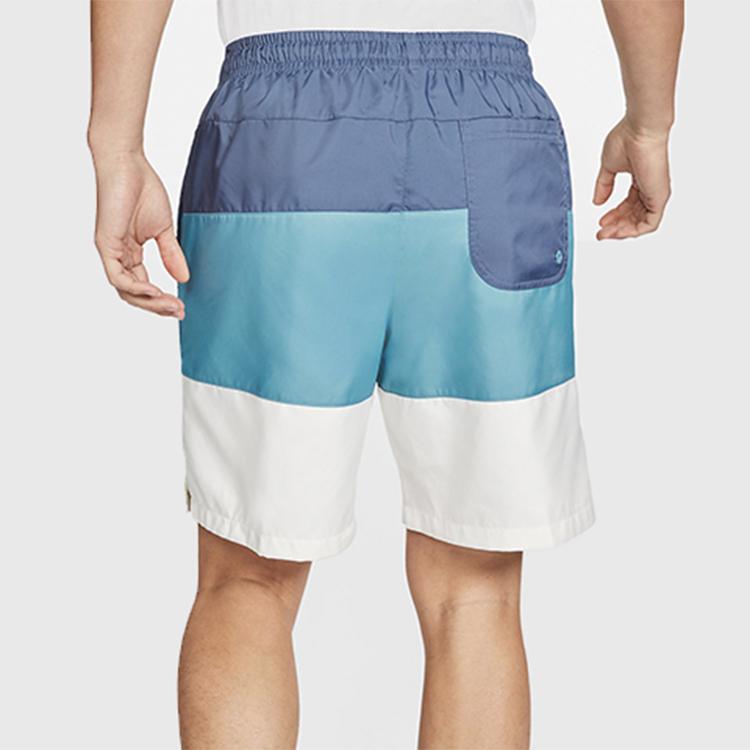 Nike Спортивная одежда City Edition Americana Retro разноцветные тканые дышащие повседневные шорты мужские плавки сине-белые CJ4488-491