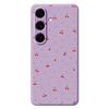 For Samsung Galaxy S24 FE Case Red Cherry Pattern Printing Straight Edge TPU Phone Back Cover