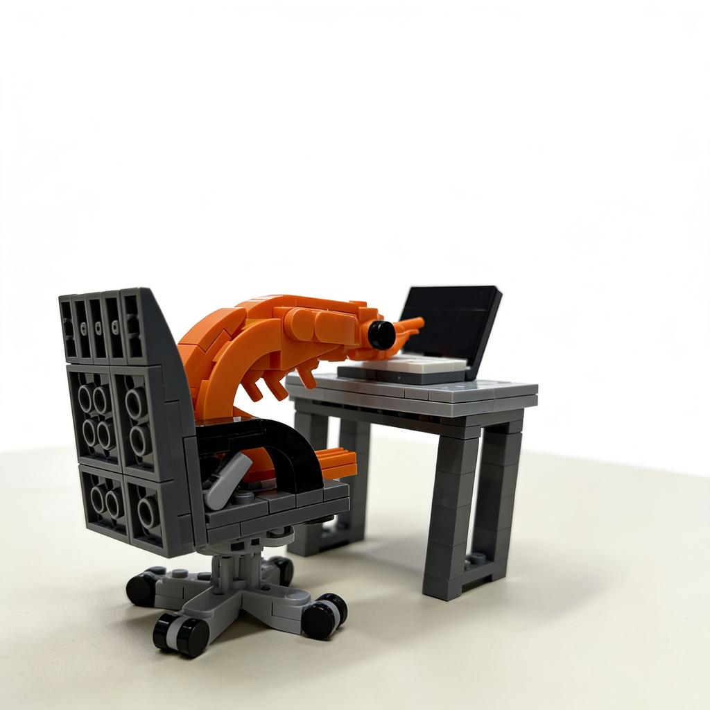 Moc Building Block Shrimp Model Figurines, Puzzle Assembly,Educational Building Blocks School Students Learning Bricks Kids Toys