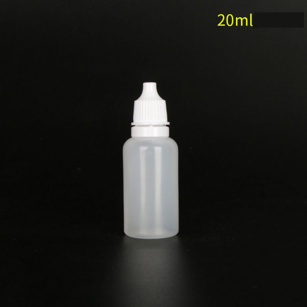White Squeezable Dropper Bottles Eye Liquid Bottle Plastic Empty Containers Refillable Bottles