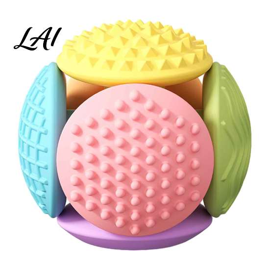 Grip Training Textured Ball Detachable Silicone Sensory Toy Mini Educational Toys for Babies Tactile Stimulation Stress Relief Colorful Toy