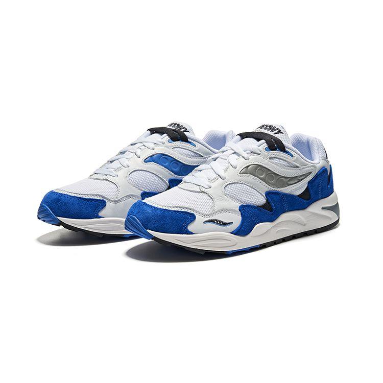 SAUCONY Grid Shadow 2 OG Мужские Бело-Синие Низкие Повседневные Кроссовки S70772-1
