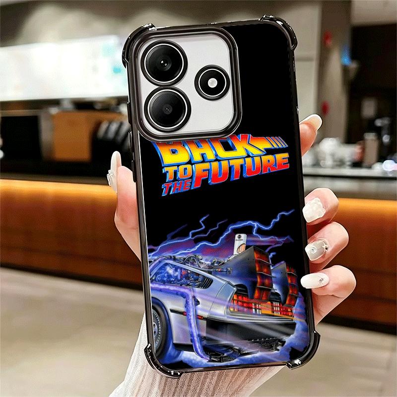 Защитный чехол с покрытием «Назад в будущее» для Xiaomi Redmi Note 14 15 Pro Plus 13 12 11 11S 11T 10 9S 9 5G, противоударный с подушкой безопасности