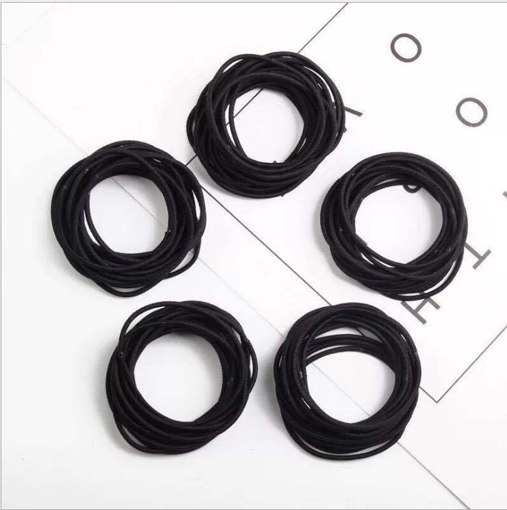 Thin Macaron Color Rubber Hair Band - Cute Korean Style Headband for Women and Students