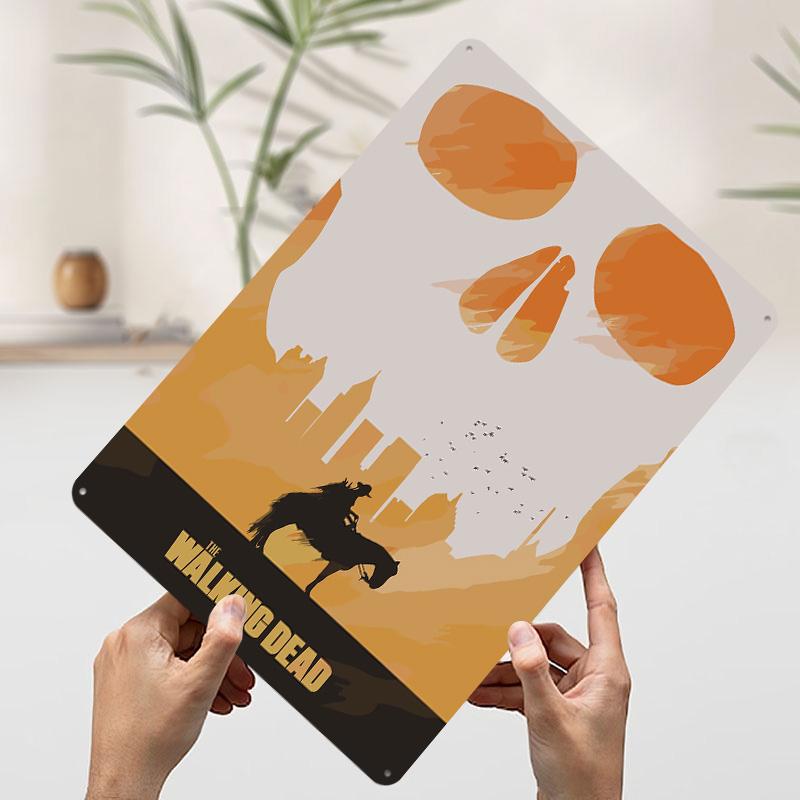 The Walking Dead Tinplate Poster Customized Wall Art Vintage Retro Metal Signs for Room Decoration Gaming Luxury Home Decor Men