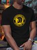 Creative SPIRIT Graphic T-shirt - Black Casual Summer Tee with Bold Yellow Print