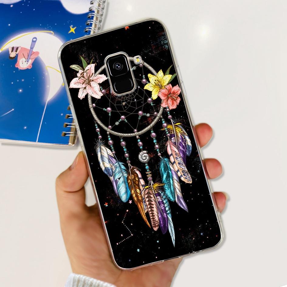 Чехол для Samsung Galaxy A8 2018 / A8 Plus 2018 A530F A730F Силиконовый чехол Популярный цветок одуванчика Мягкий TPU Чехол-защита для телефона