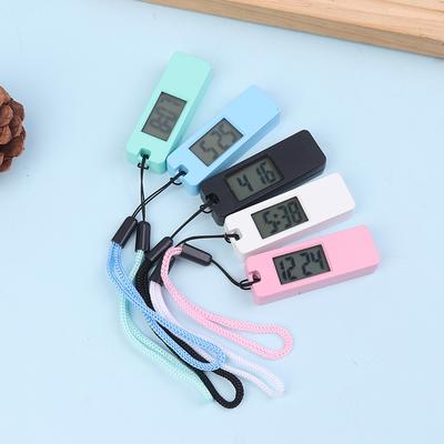 1 шт. Светящийся светодиодный брелок Карманные часы Мини Бесшумные ЖК-цифровой дисплей Электронные часы Портативные Студенческие Экзаменационные Дорожные Карманные часы