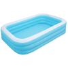 Saiveina Виниловый бассейн для дома Большой семейный надувной бассейн для летнего отдыха Вода ПВХ Безопасный и 3 воздушных Синий Белый x 183 x 56 Использование, Бассейн, Дети, Защита, Игра,