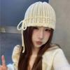 All-match Bow Knitted Hat Korean Style Brimless Beanie Cap Soft Crochet Pullover Cap  Outdoor