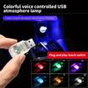 Автомобильный светодиодный свет Атмосфера салона автомобиля USB Неоновый окружающий свет RGB Мини Цветная лампа Портативный Мини-ночник Автомобильный аксессуар