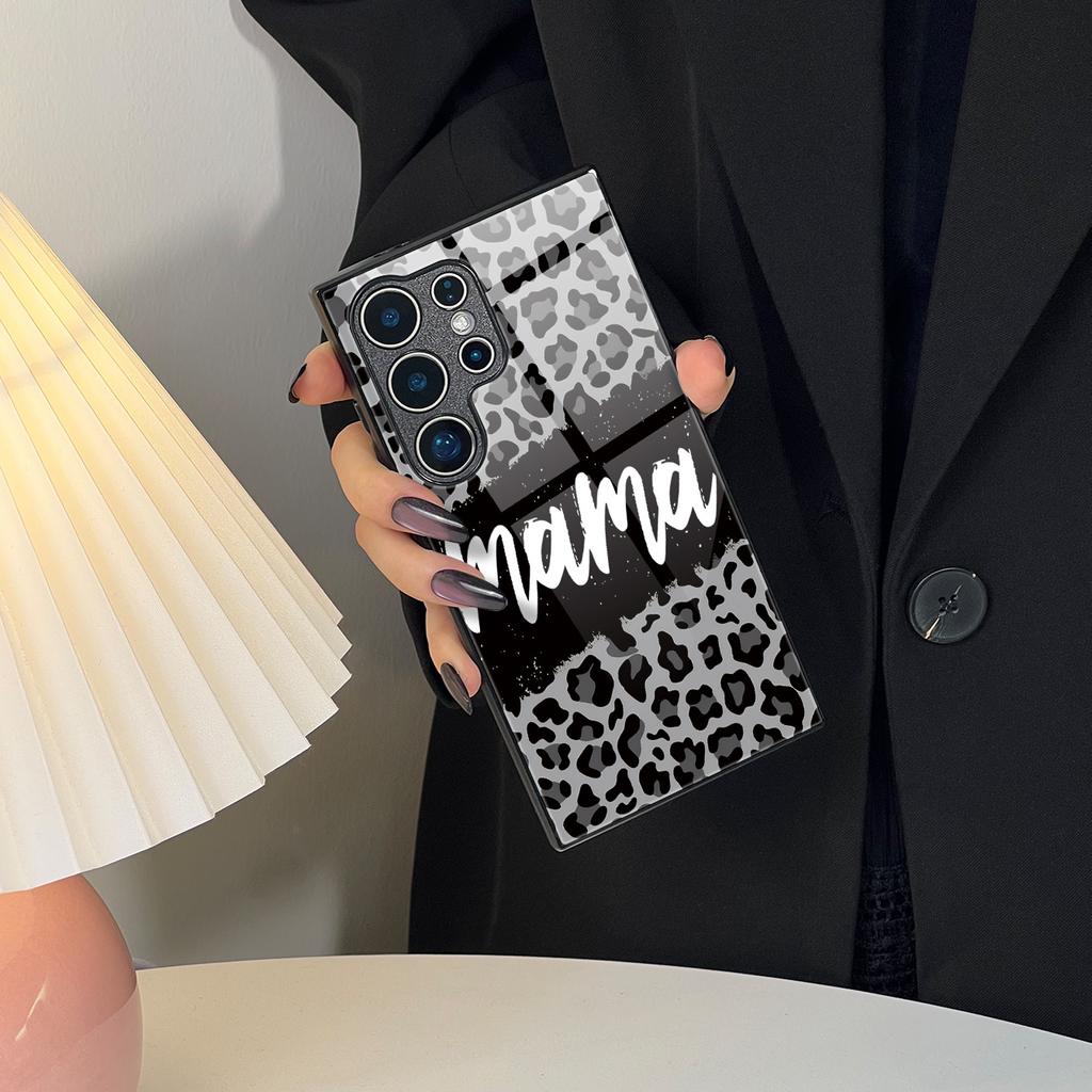 Stylish Black & White phone case s26 ultra case glass mobile phones for Samsung Galaxy S26 S25 S24 S23 S22 FE Ultra Plus