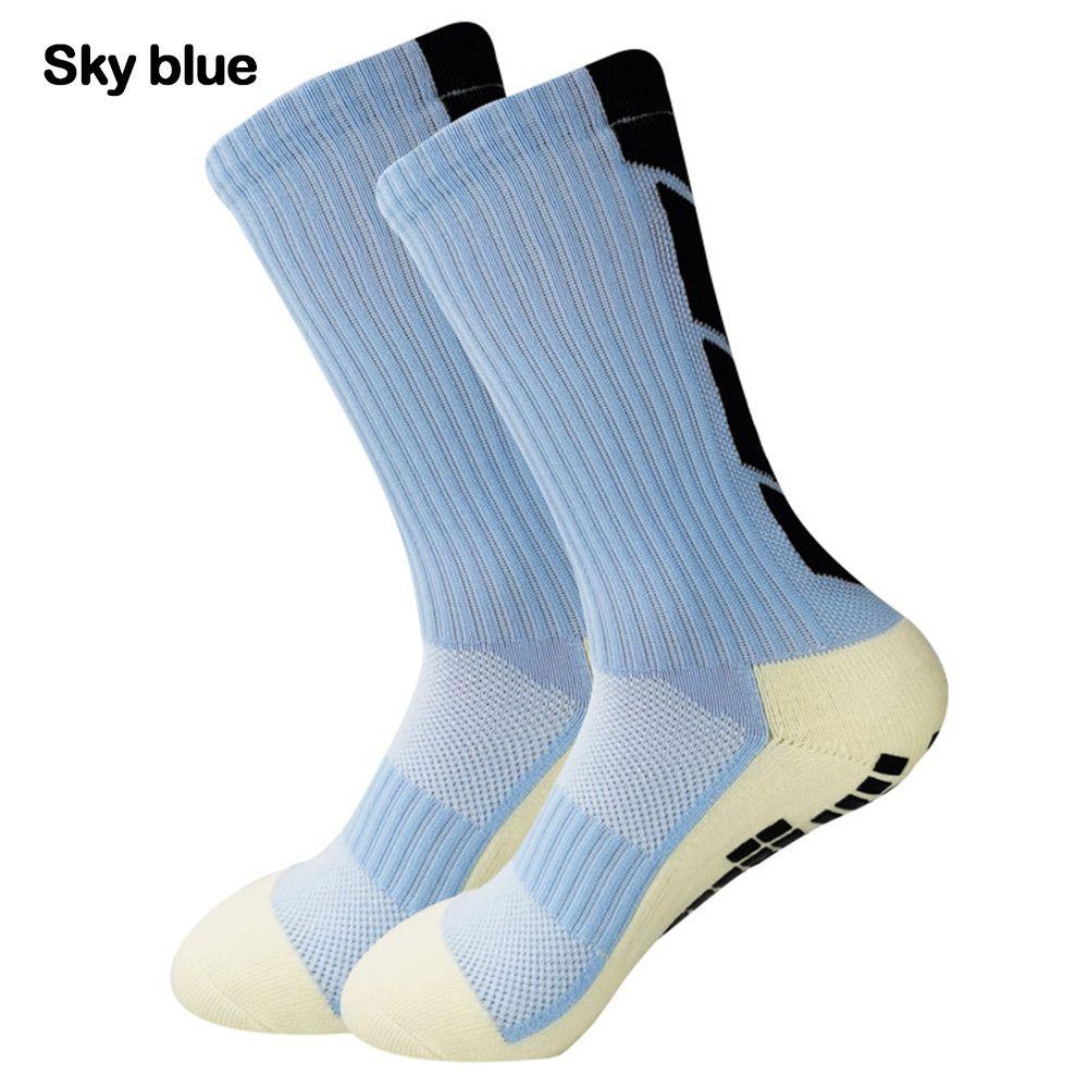 Носки для велоспорта, дышащие, нескользящие, футбольные, спортивные, средней длины