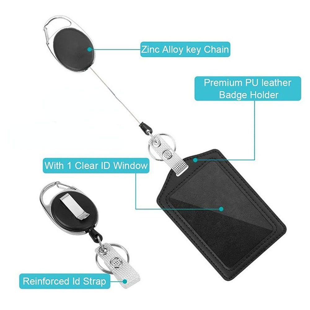 Keychain ID Holder Keychain Badge Reel Clip Silicone Lanyard Retractable Lanyards Badge Holder