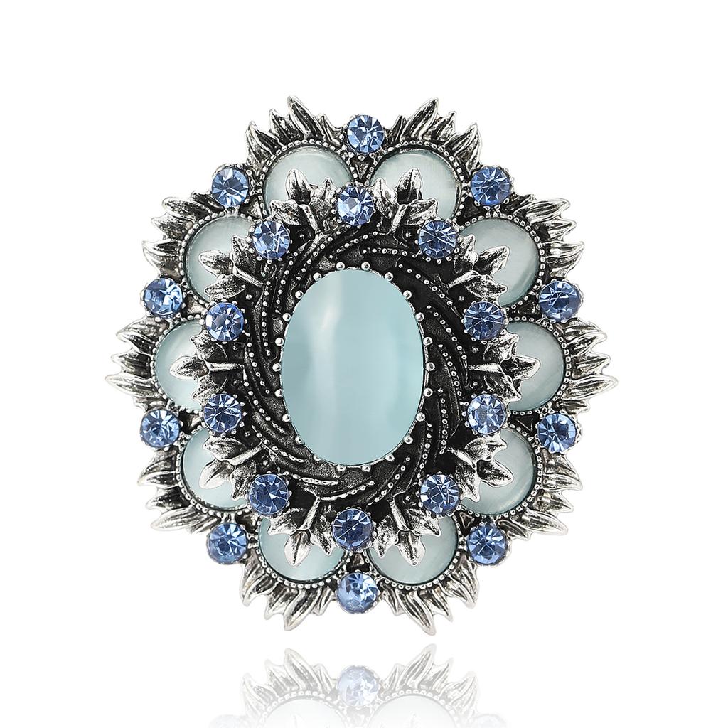 Модная креативная винтажная барочная опаловая брошь изысканная женская шаль брошь украшение булавка