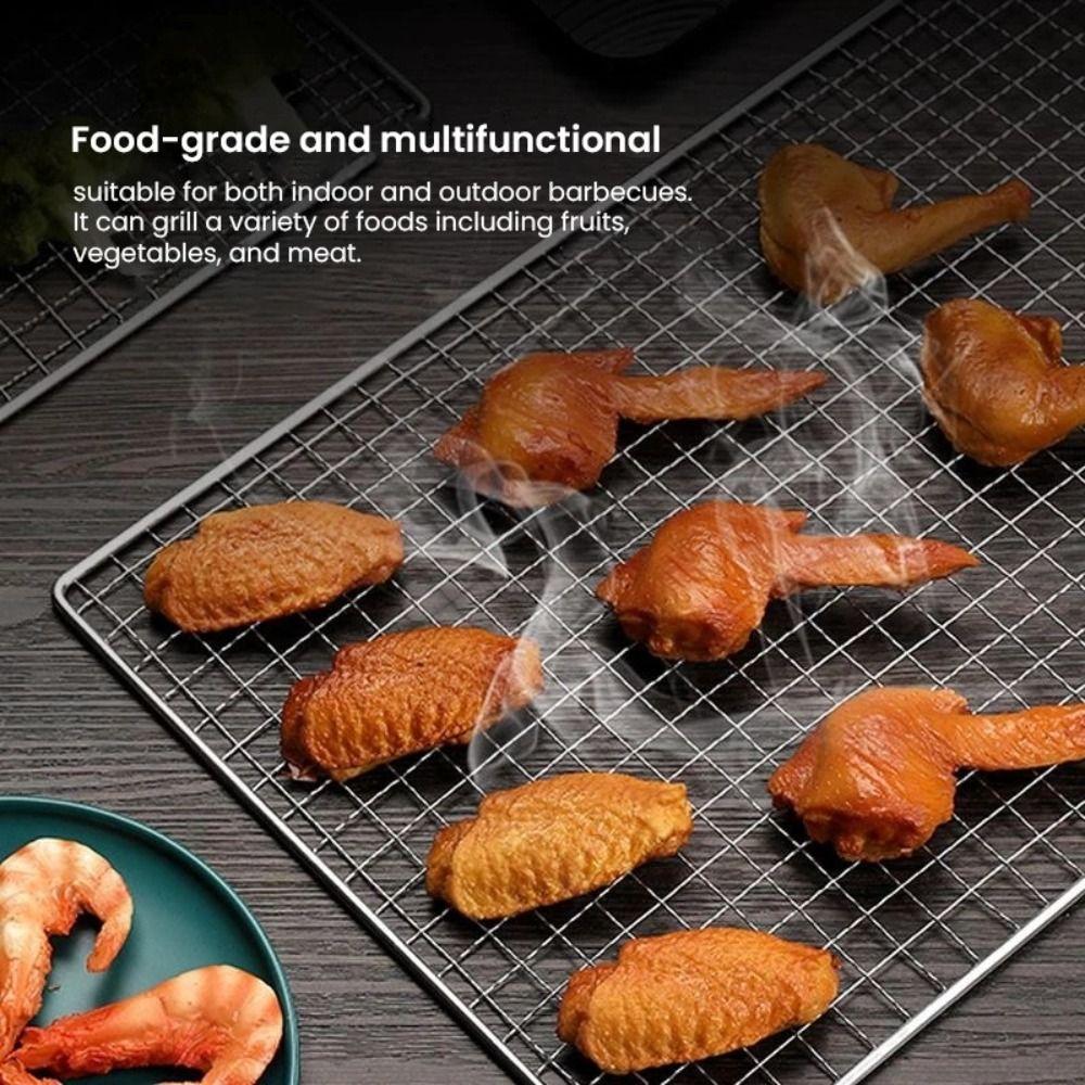 Reusable BBQ Roasting Rack Rectangular Baking Cooling Rack New Firewood Rack  Outdoor Barbeque Oven