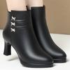 2024 New Fashion Warm Winter Women's Boots Autumn Platform Ankle Boots Women's Pointed Toe Thin Heel Zipper Casual Women's Shoes