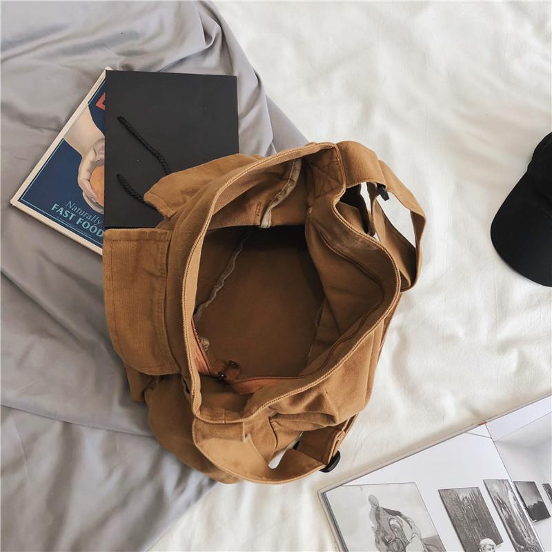 Сумка-мессенджер на одно плечо в стиле инструментальной обработки для мужчин и женщин, холщовая сумка для студентов, школьная сумка, вместительная литературная сумка для отдыха