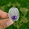 Gift For Her 925 Silver Natural African Amethyst Multi Stone Adjustable Ring