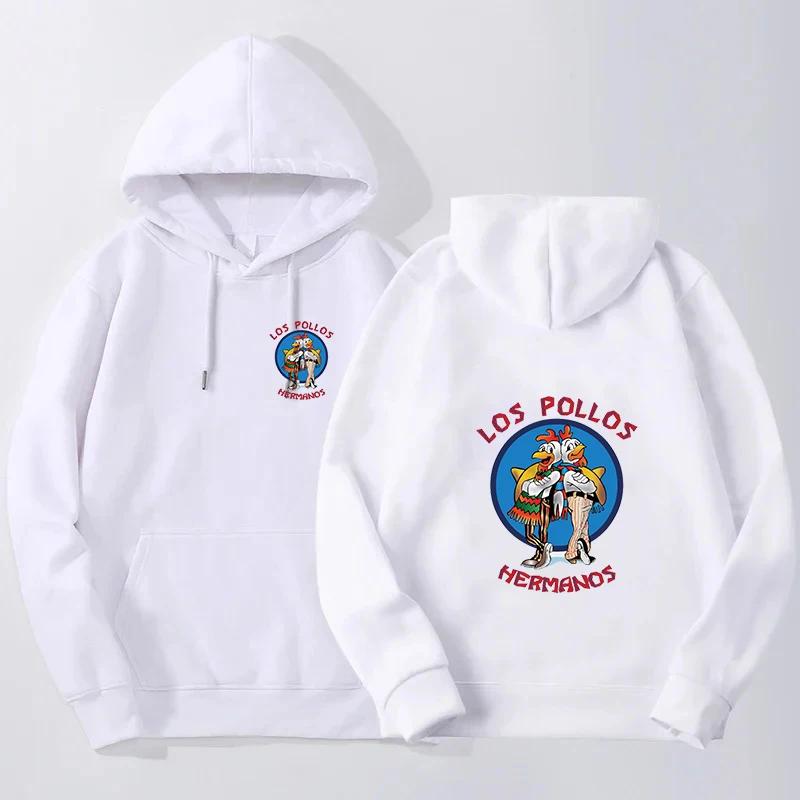 Breaking Bad Hoodie, Los Pollos Hermanos Chicken Brothers Print Tracksuit, Unisex Fashion Autumn/Winter Fleece Oversized Sweatshirt