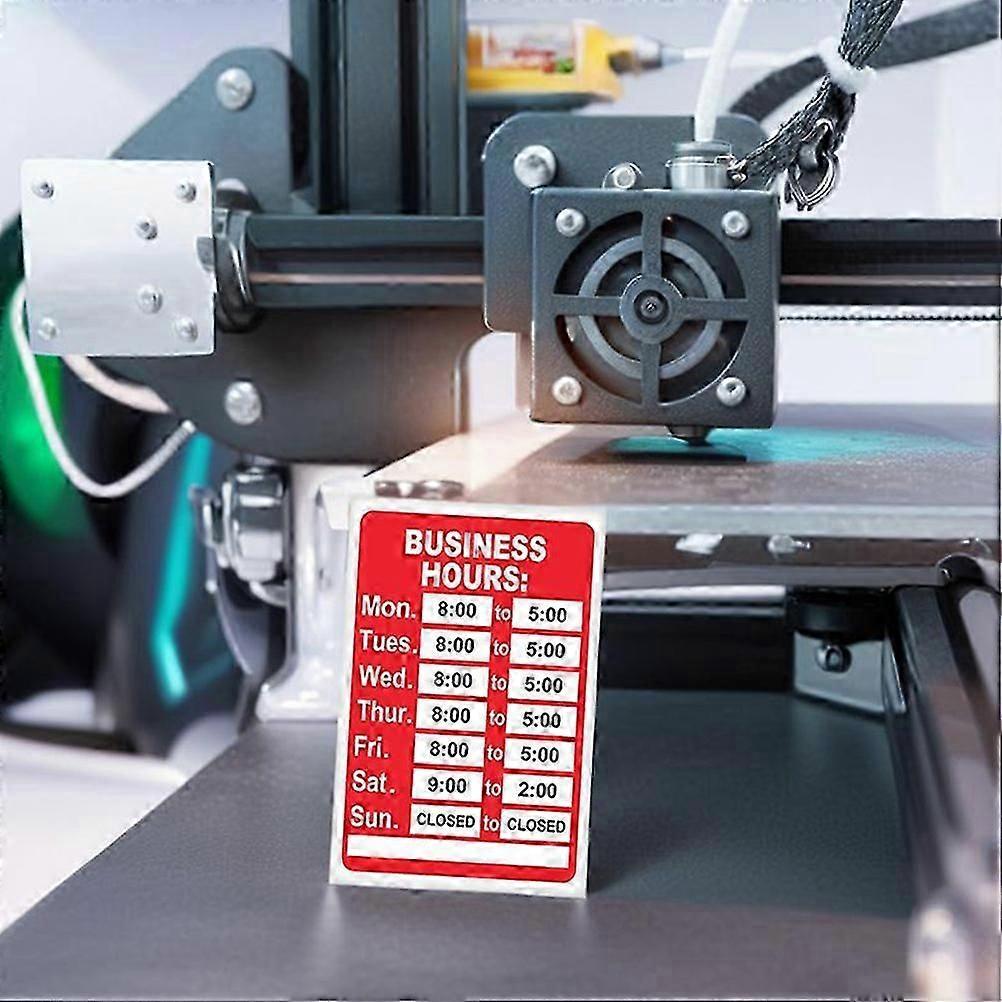 Business Hours Sign for Retail Use PVC 2Pcs Red Open Changeable Hours Stickers
