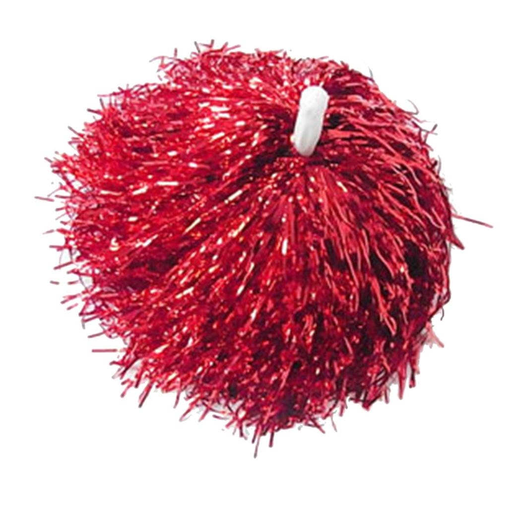 1PCS Cheerleading Pom Poms With Straight Handle Cheering Props For Aerobics Dancing School Sports Game