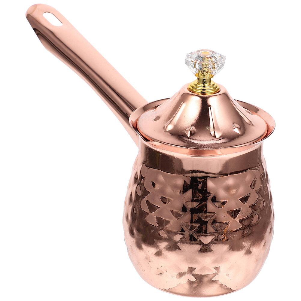 Индукционная плита Бытовая молочная кастрюля из нержавеющей стали для приготовления напитков на стороне кофе