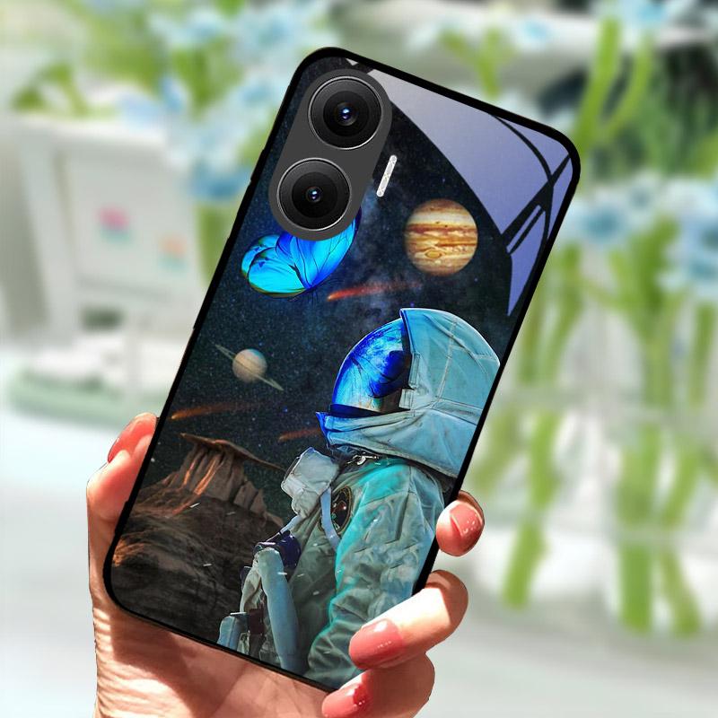Для Xiaomi Poco F7 5G Чехол Закаленное Стекло Защита Камеры Чехол для Телефона Для Pocophone Poco F 7 PocoF7 Задняя Крышка Coque Fundas
