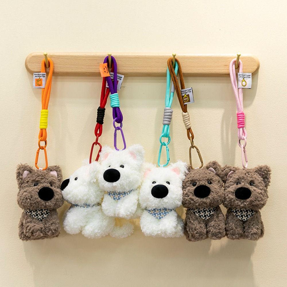 Anti-lost West Highland Doll Plush Hanging Pendant Creative West Highland Bag Pendant  Gift