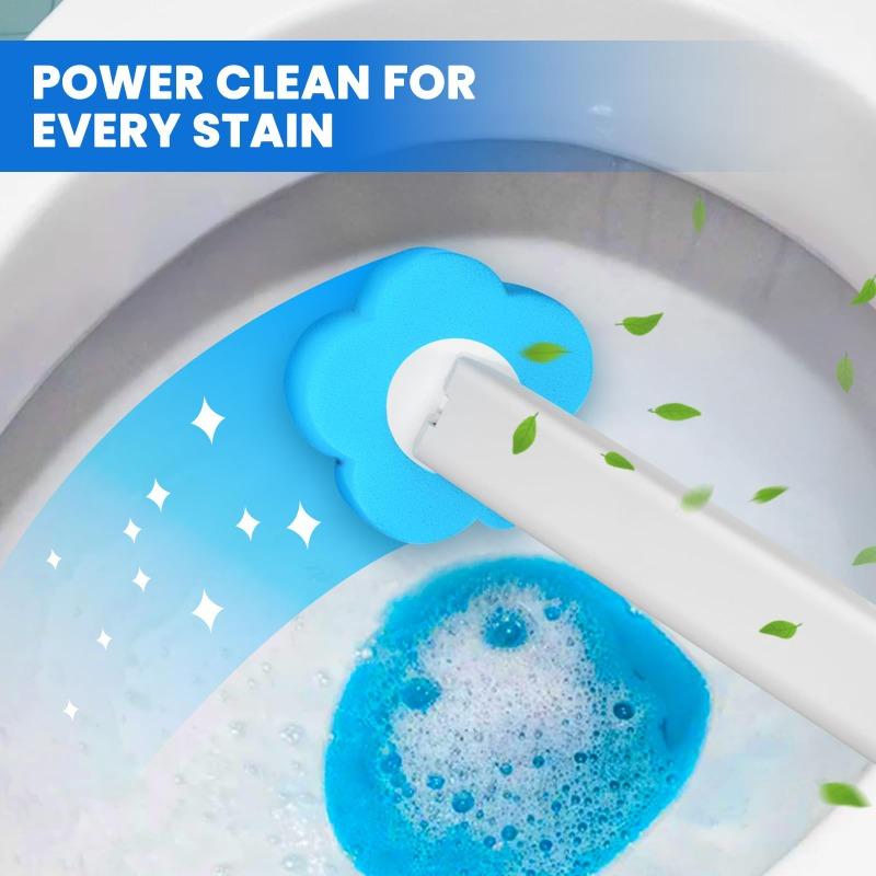 Wholesale Disposable Sponge Toilet Brush Bathroom Toilet Replacement Flower Shaped Dissolving Head Home Fresh Cleaning Supply