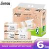 Jie Rou Unscented 3-Ply Face Tissue, 6 Packs x 100 Sheets, Wet-Wipeable, Household Use