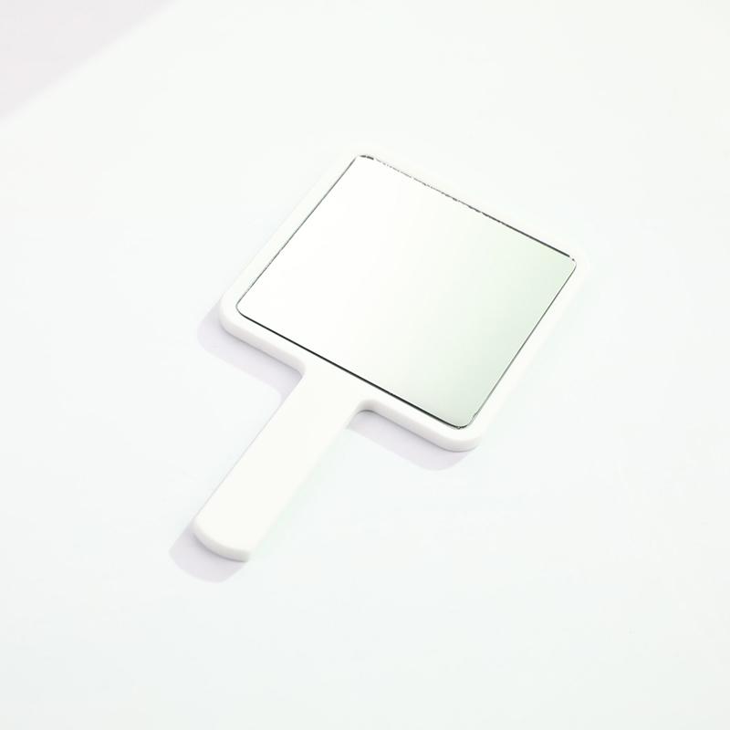 Зеркало с ручкой Квадратное зеркало для макияжа Ручное косметическое зеркало Ручное зеркало для макияжа