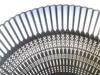 VX Folding Openwork Glossy Silk with Fan, Design, Frame, Fabric, Black, 22cm, Pouch, VX-159-26-001