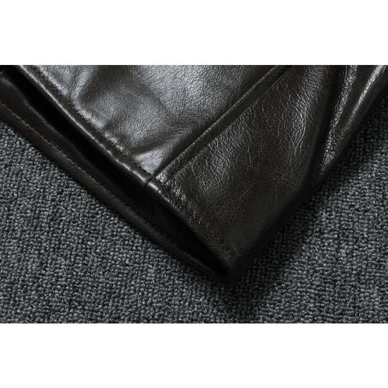 Китайский размер подлинная коровья мужская кожаная куртка мужские куртки тонкие серые коричневые воротник-стойка куртка для мужчин весна осень