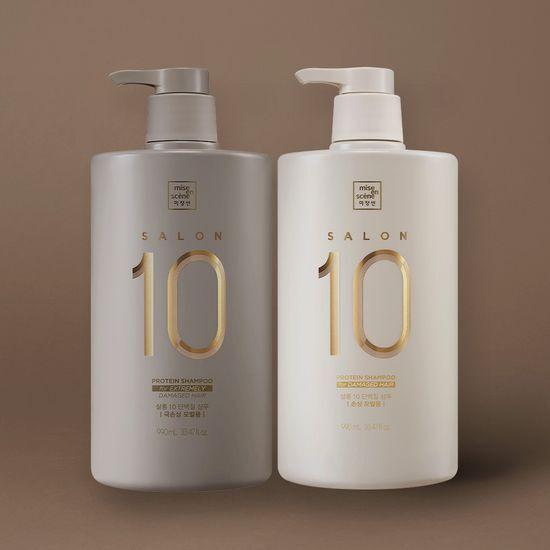 Mise-en-scène Шампунь Salon 10 Protein 990 мл (поврежденный/крайне поврежденный) 2 типа, выберите 1