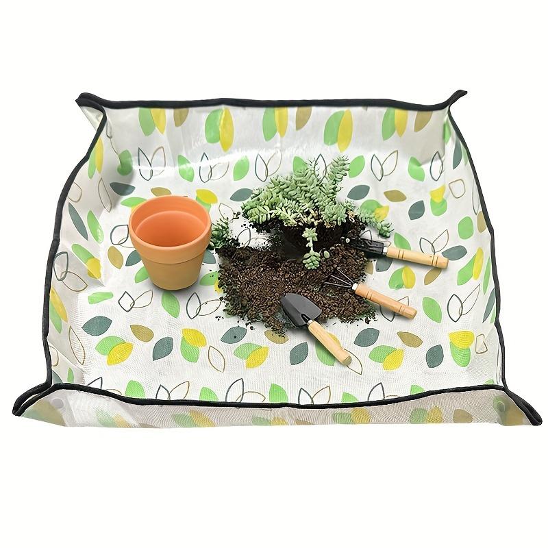 Thickened PE Plant Potting Mat, Foldable Indoor Succulent Planting Pad, Portable Gardening Mat, Home Garden Waterproof Pad, with Soil Mixing & Potting