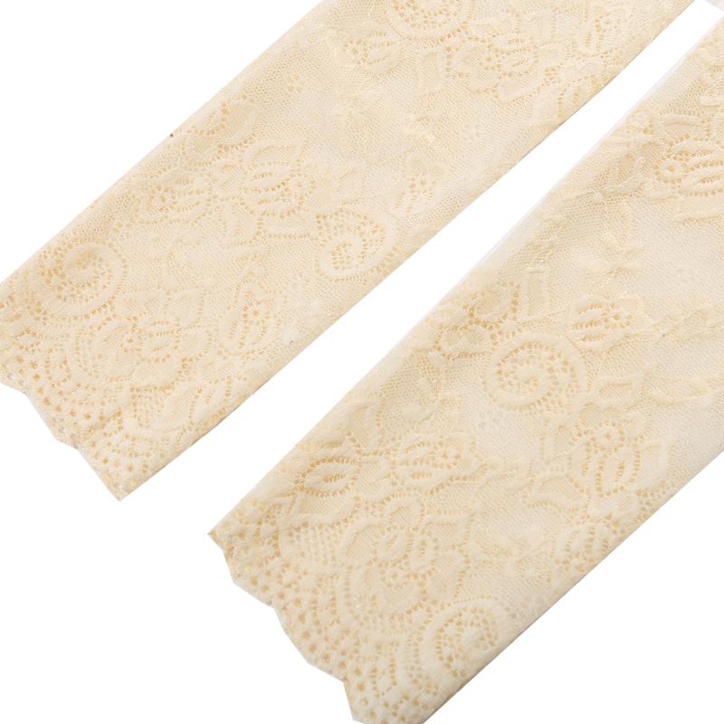 Women Summer Lace Sunscreen Arm Sleeve Breathable Mesh Lace Sleeves Cover Long Fingerless Driving Gloves